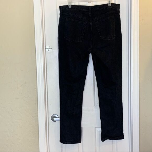 Abercrombie & Fitch The 90s Straight Ultra High Rise Black Jeans Size 18L - Picture 2 of 9